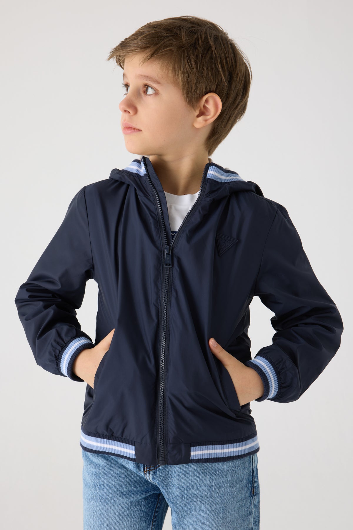 Boy Navy Blue Windbreaker