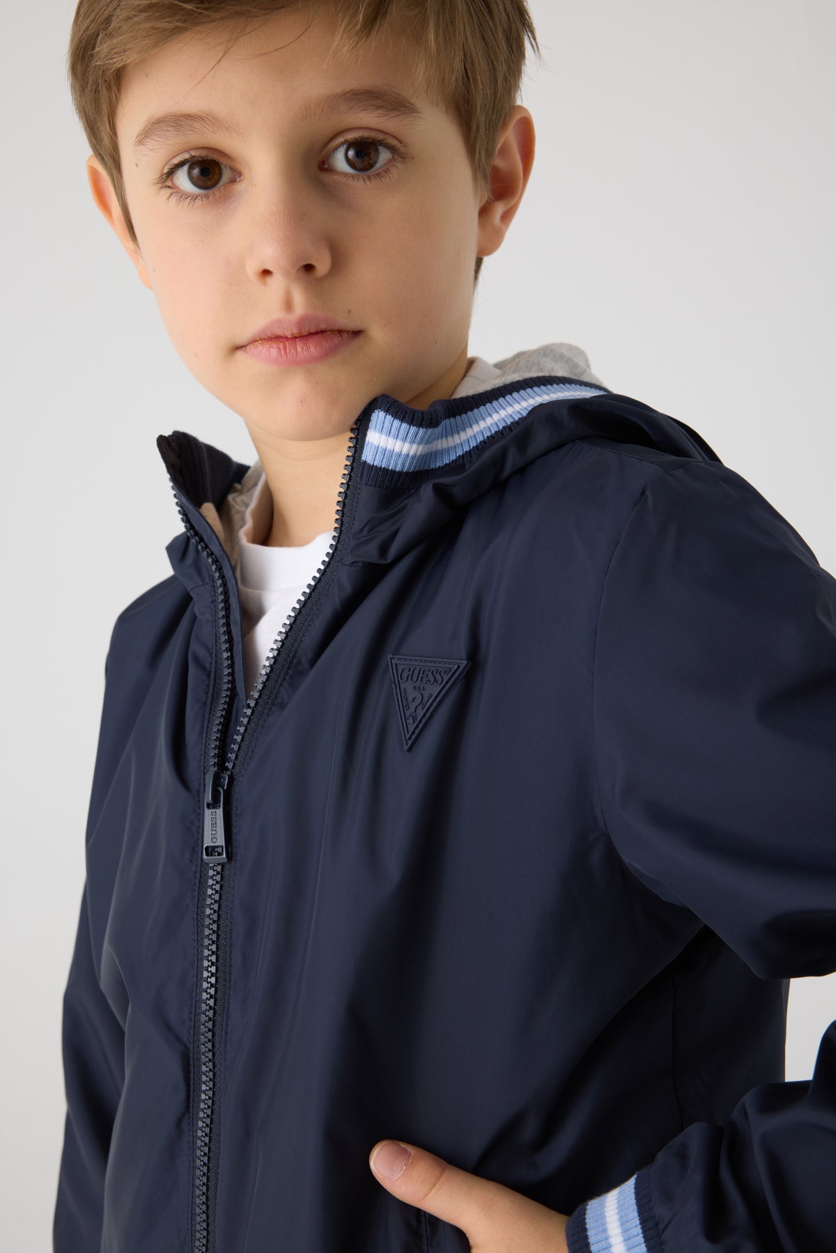 Boy Navy Blue Windbreaker