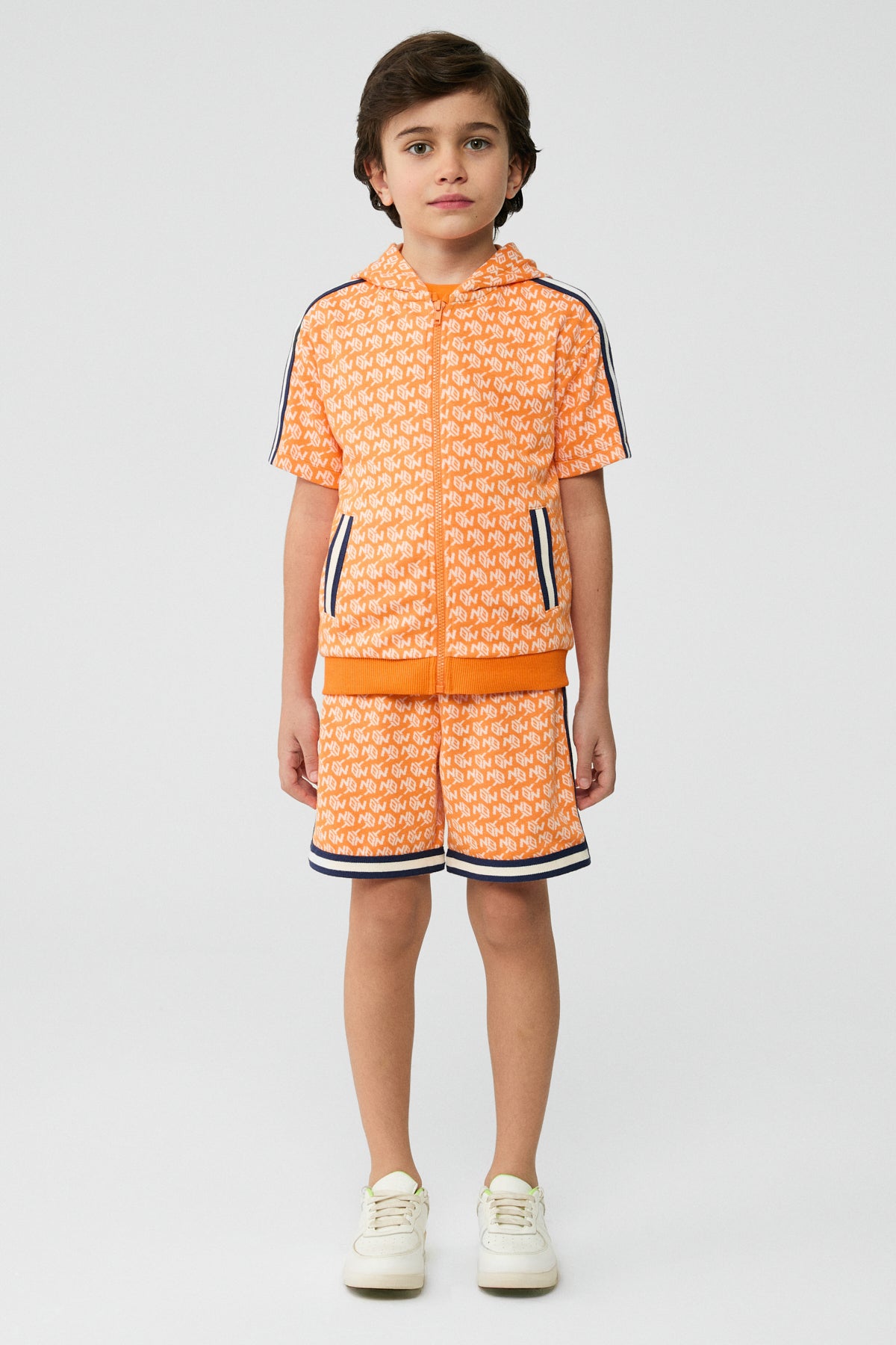 Boy Patterned Tracksuit Top