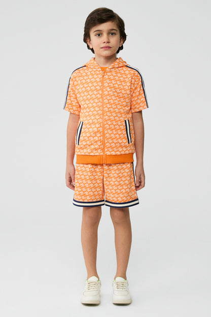 Boy Patterned Tracksuit Top