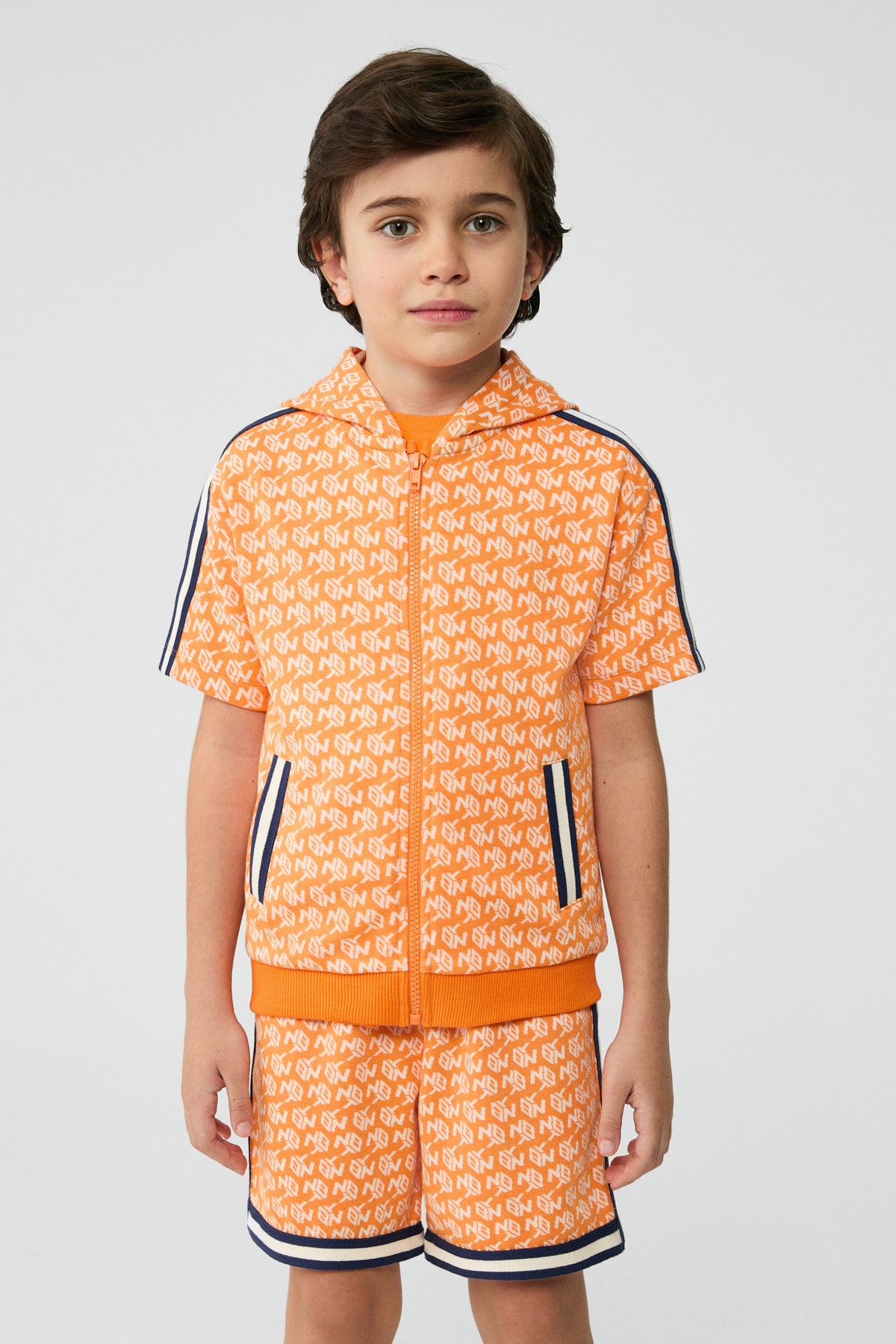Boy Patterned Tracksuit Top