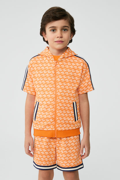 Boy Patterned Tracksuit Top