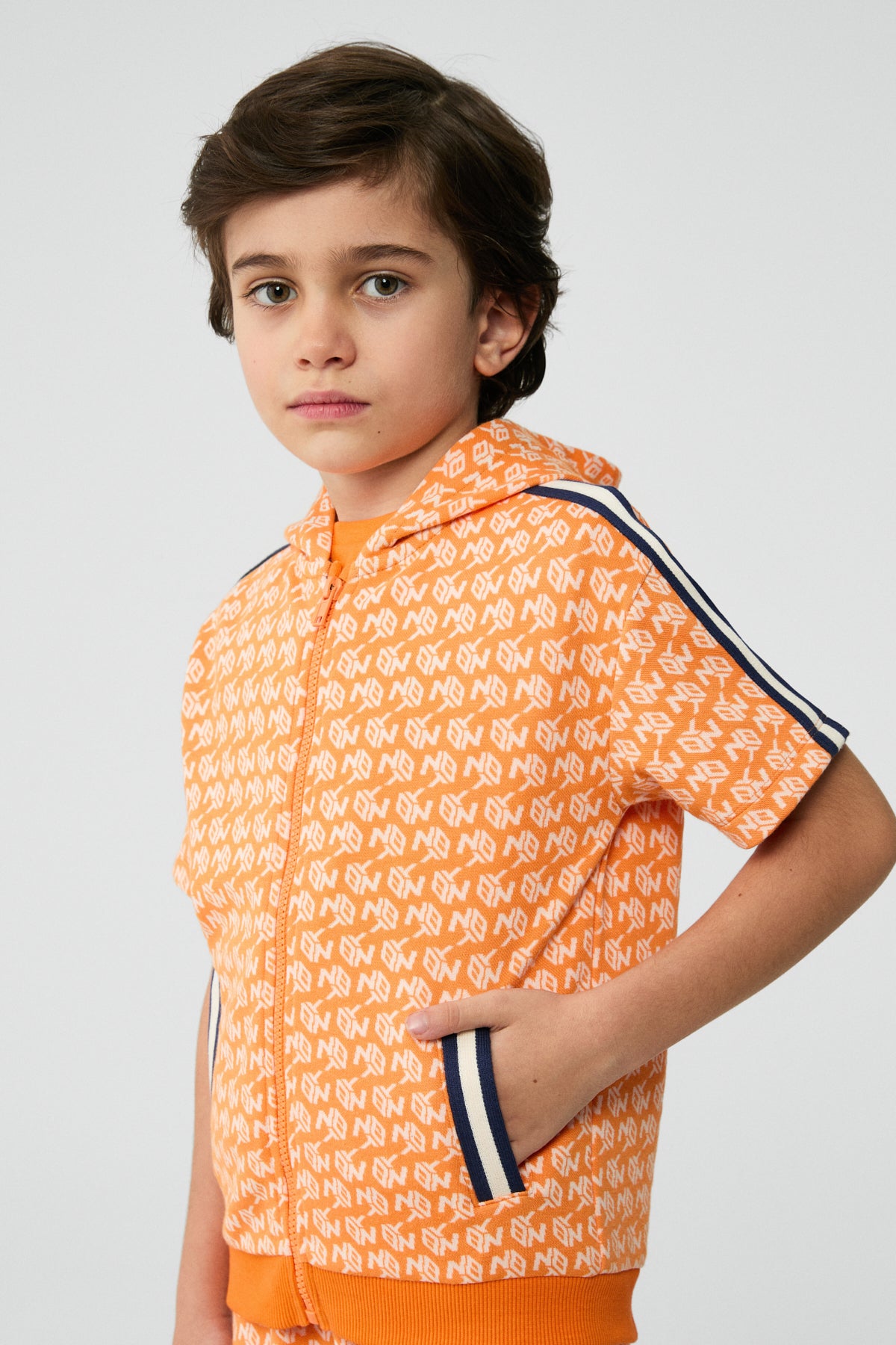 Boy Patterned Tracksuit Top