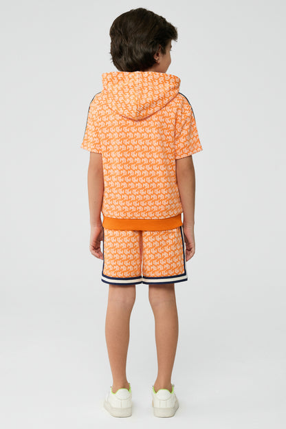 Boy Patterned Tracksuit Top