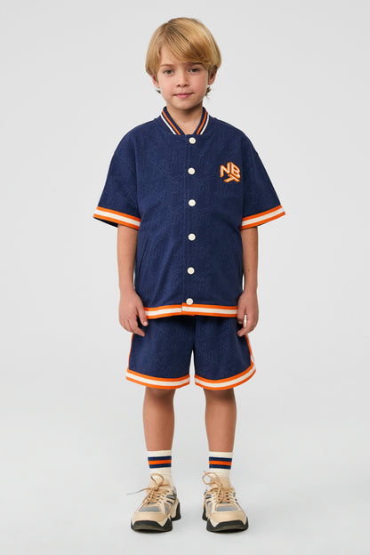 Boy Patterned Tracksuit Top