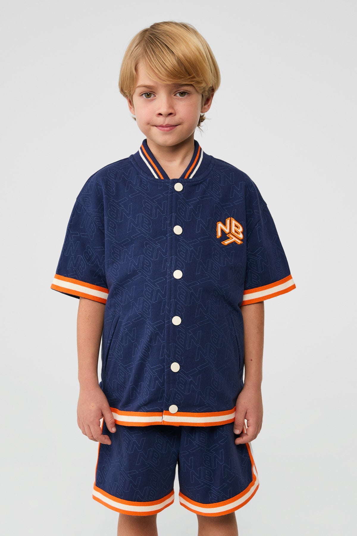 Boy Patterned Tracksuit Top