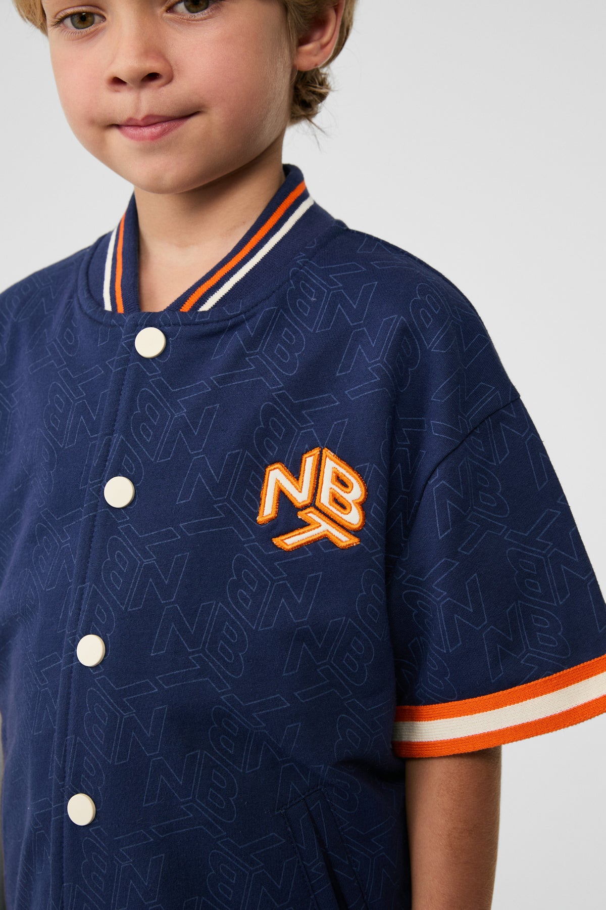 Boy Patterned Tracksuit Top