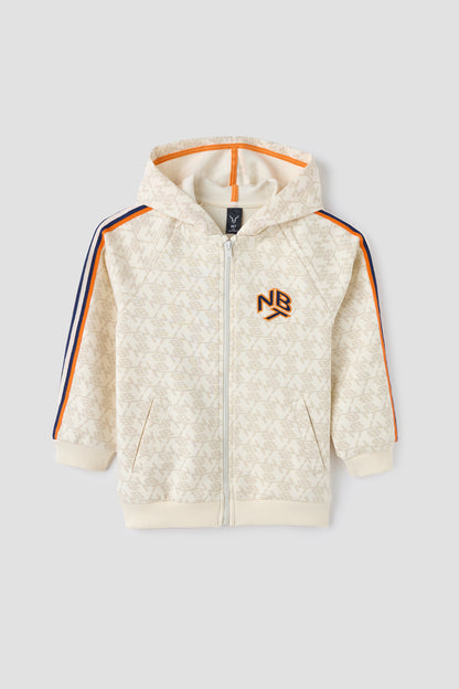 Boy Patterned Tracksuit Top