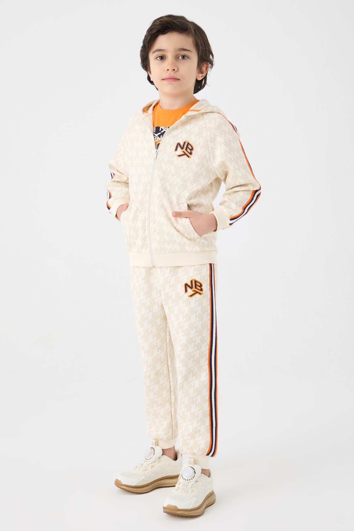 Boy Patterned Tracksuit Top