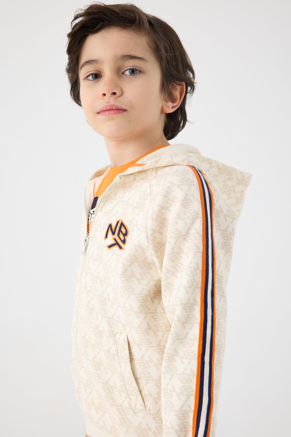 Boy Patterned Tracksuit Top
