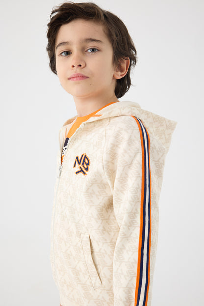 Boy Patterned Tracksuit Top