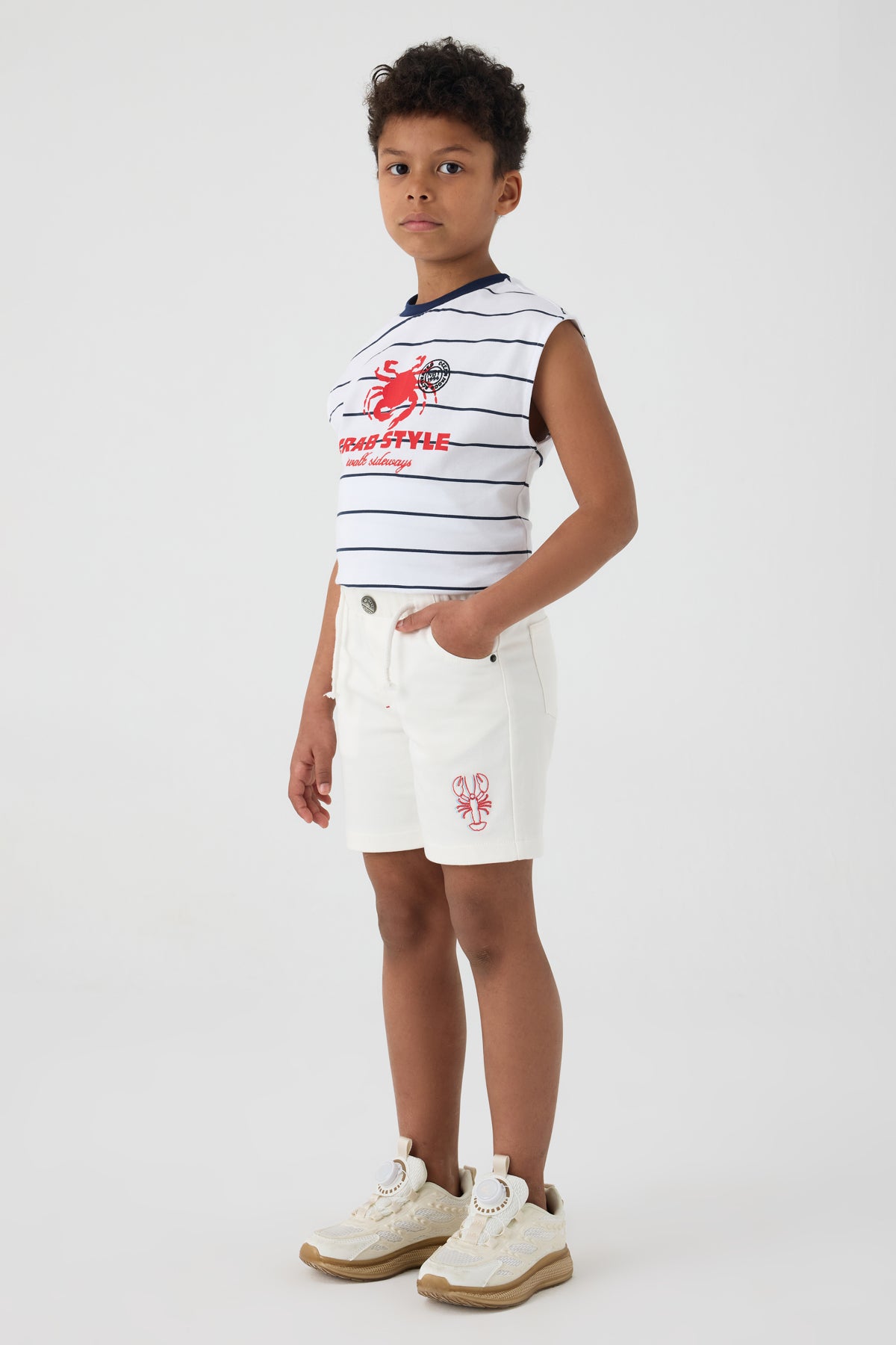 Boy White Shorts