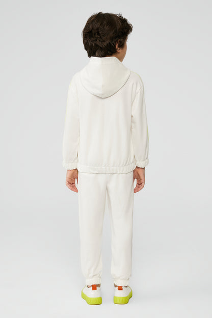 Boy White Tracksuit Top
