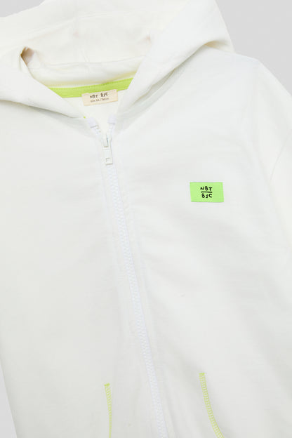 Boy White Tracksuit Top