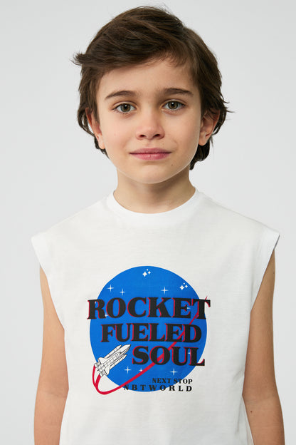 Boy White Undershirt