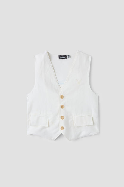Boy White Vest