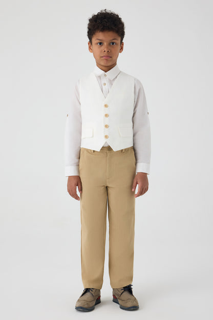 Boy White Vest