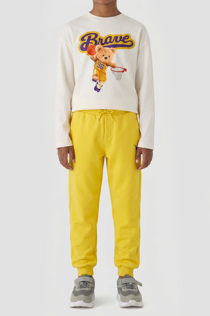 Boy Yellow Tracksuit Bottom