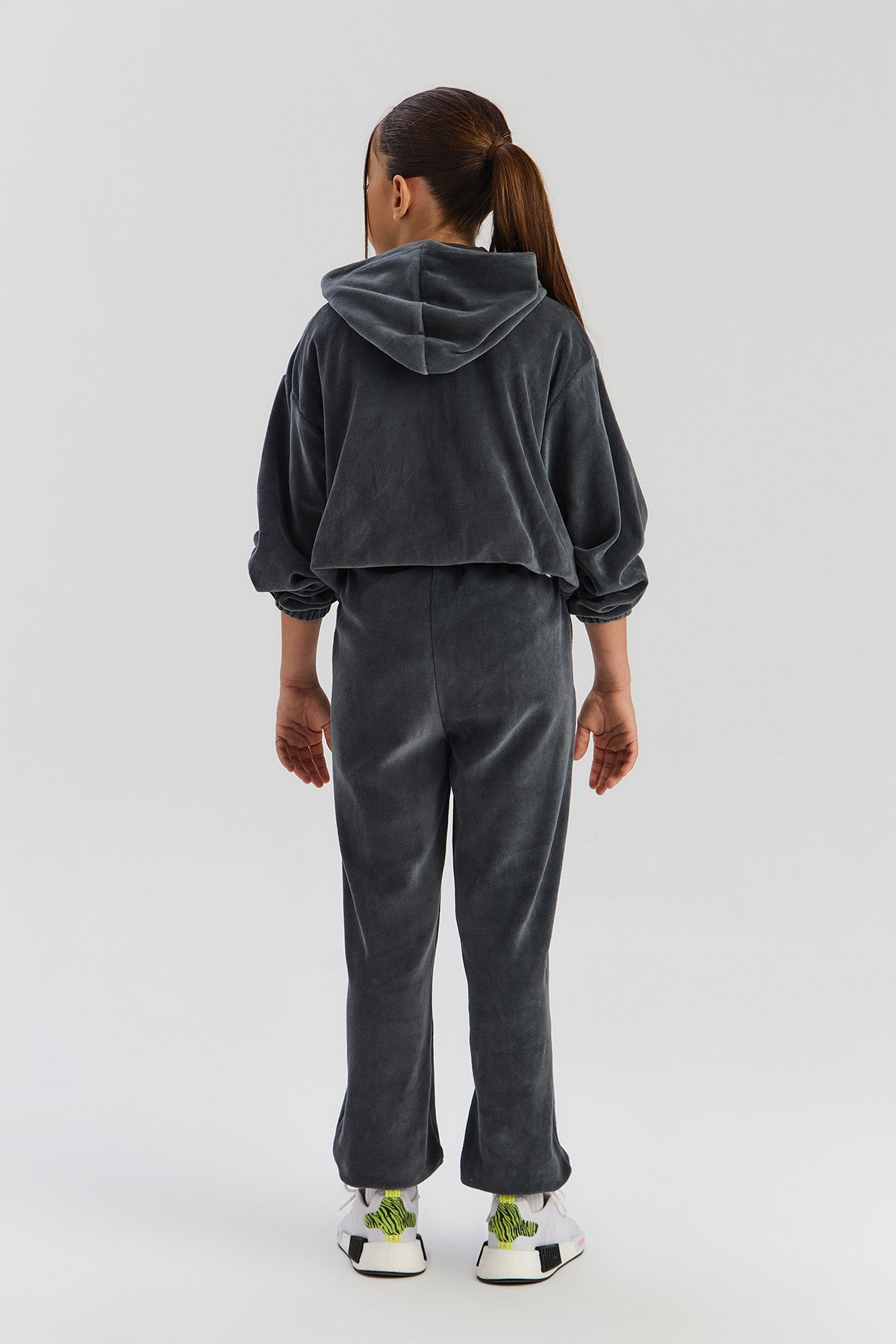 Girl Anthracite Tracksuit Top