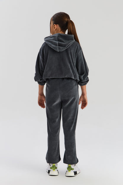 Girl Anthracite Tracksuit Top