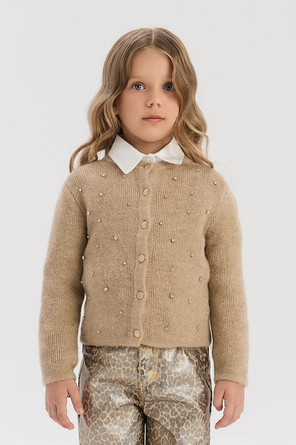 Girl Beige Cardigan