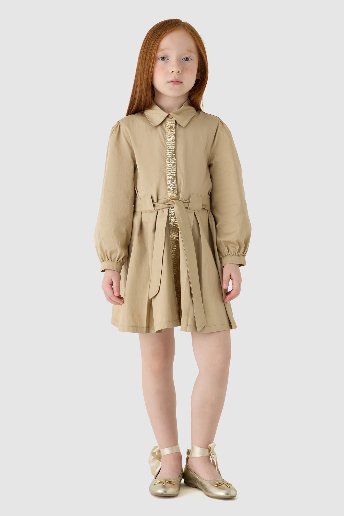 Girl Beige Dress
