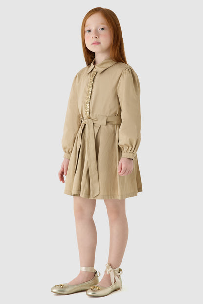 Girl Beige Dress