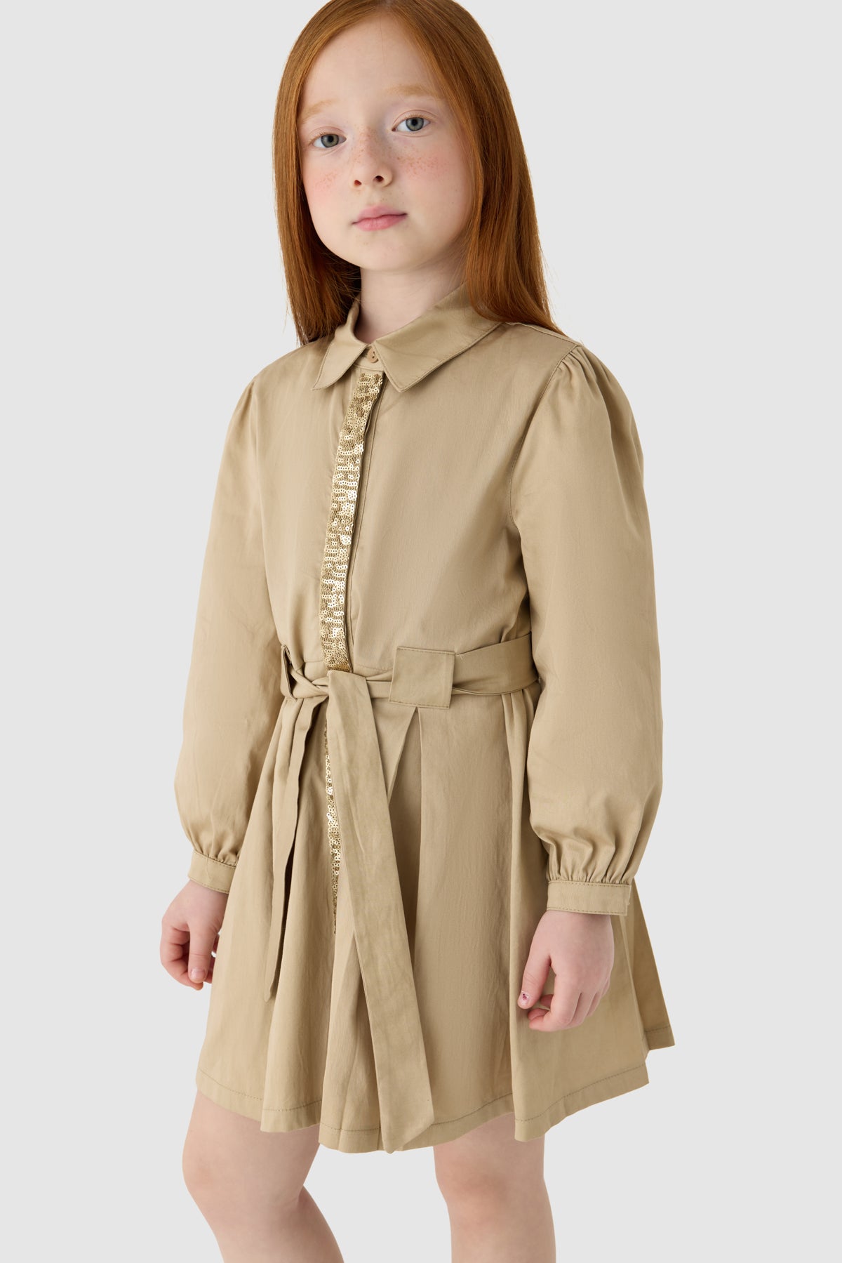 Girl Beige Dress