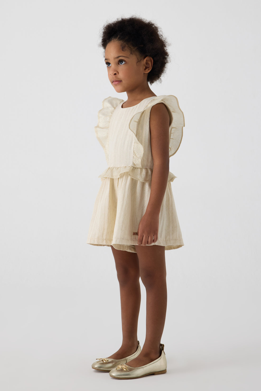 Girl Beige Overall