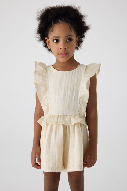 Girl Beige Overall