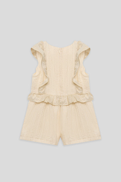Girl Beige Overall