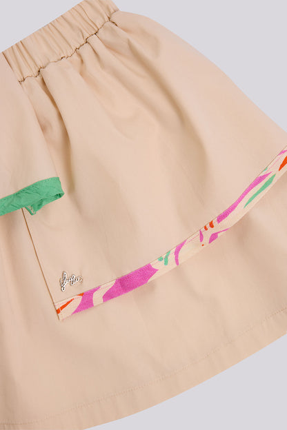 Girl Beige Skirt