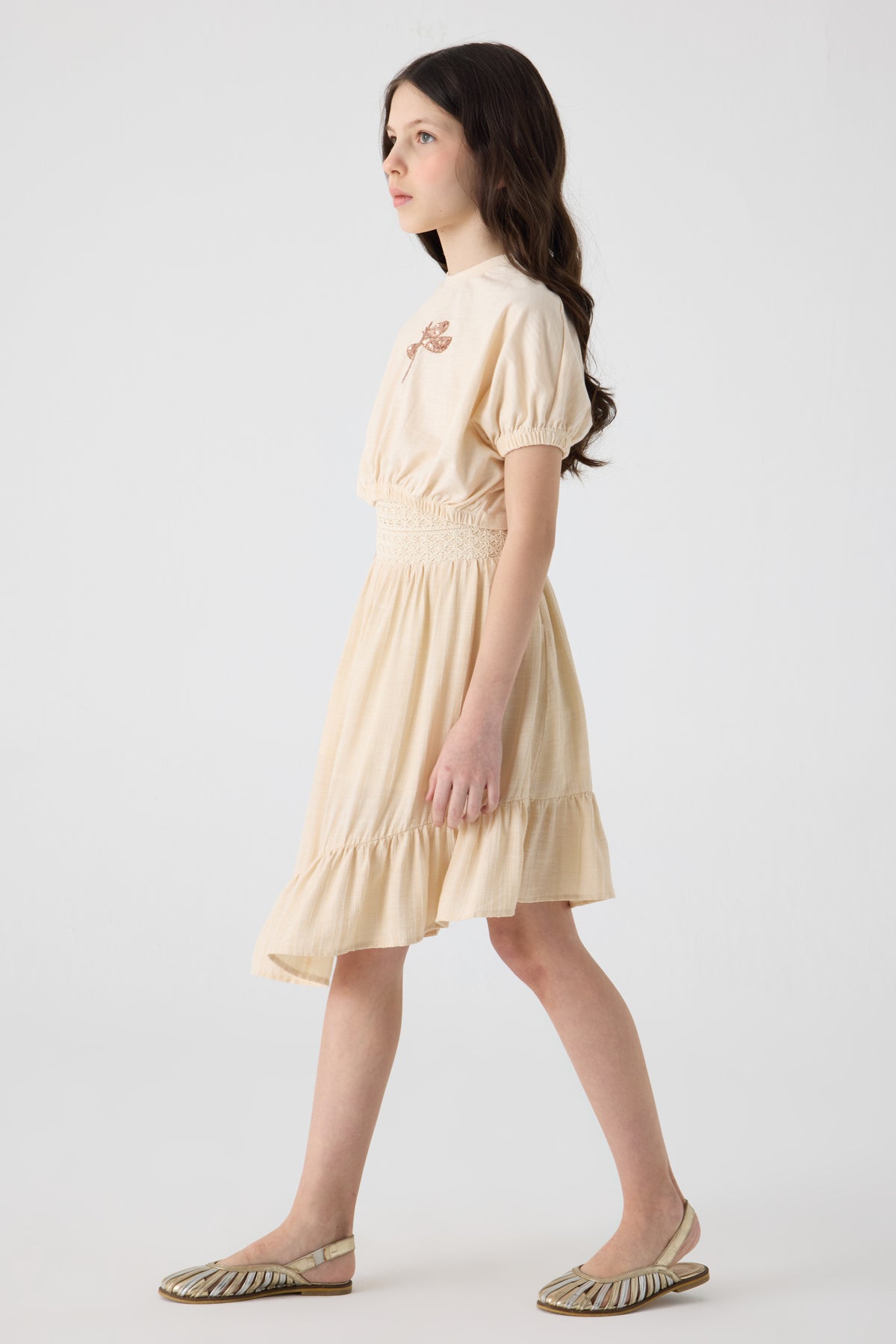 Girl Beige Skirt