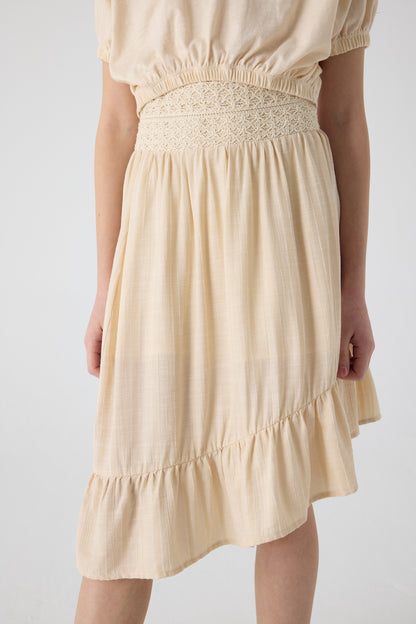 Girl Beige Skirt