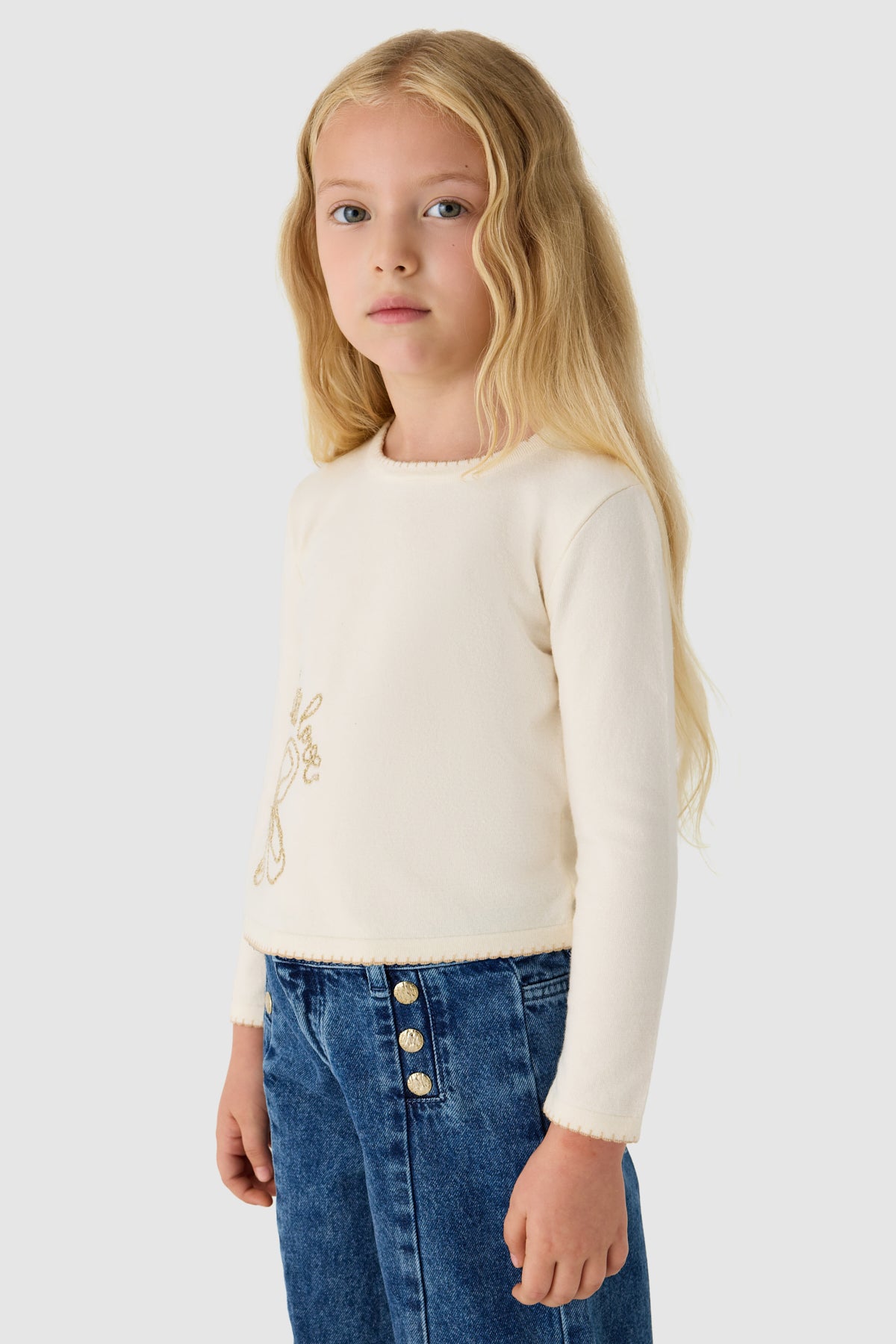 Girl Beige Sweater