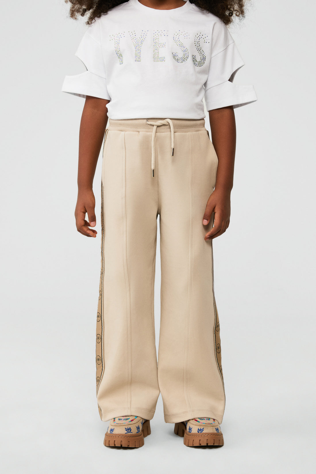 Girl Beige Tracksuit Bottom