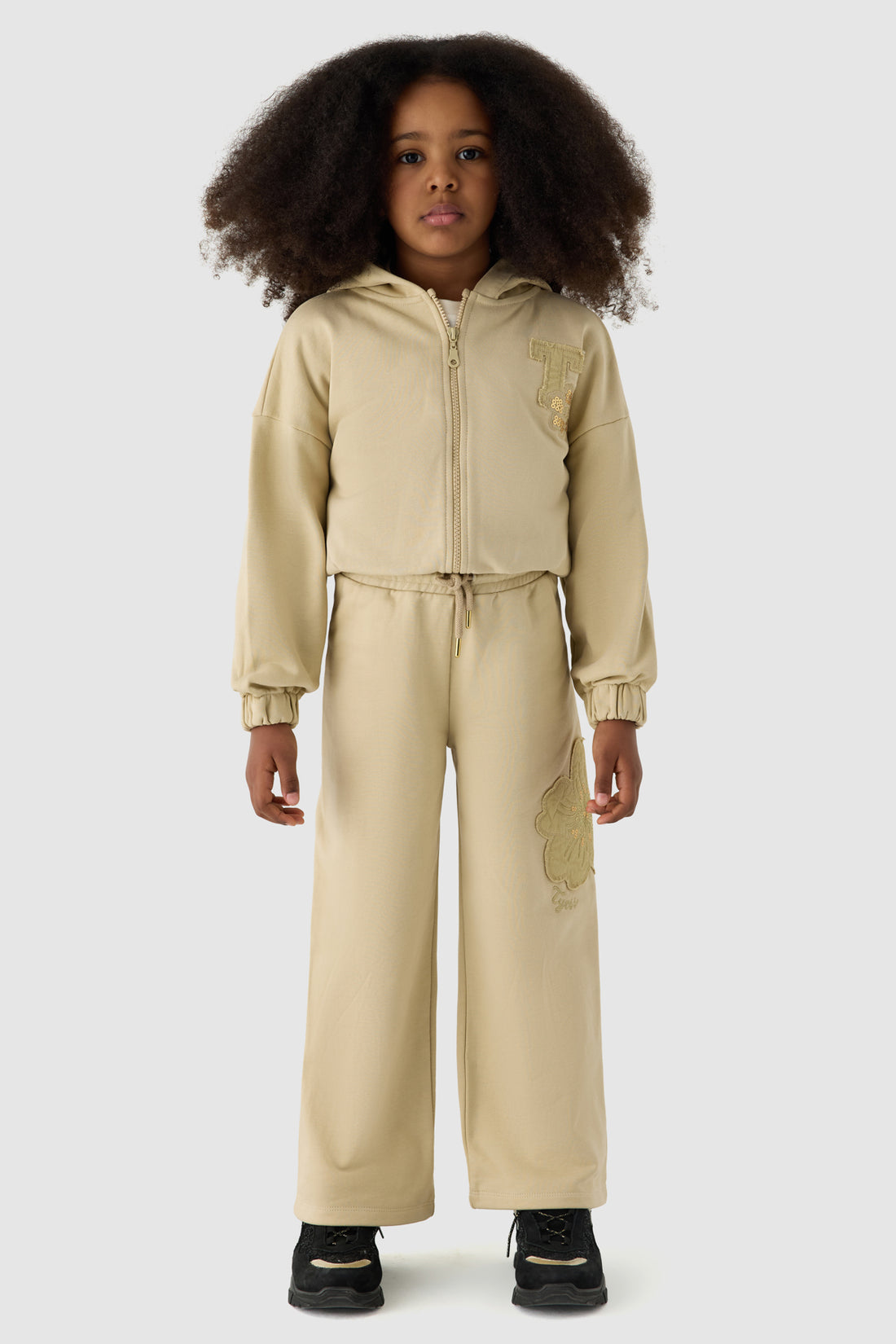 Girl Beige Tracksuit Bottom