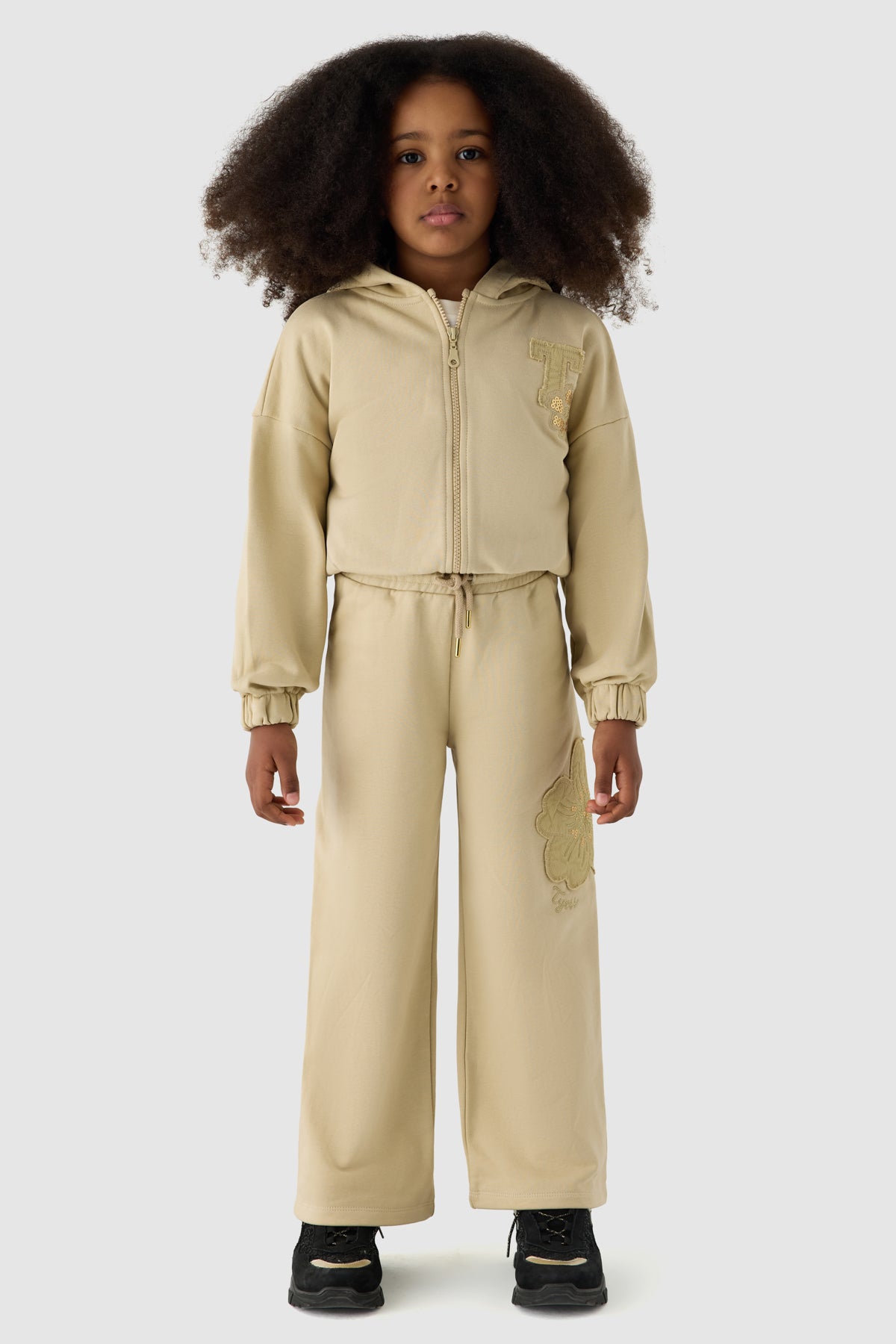 Girl Beige Tracksuit Bottom