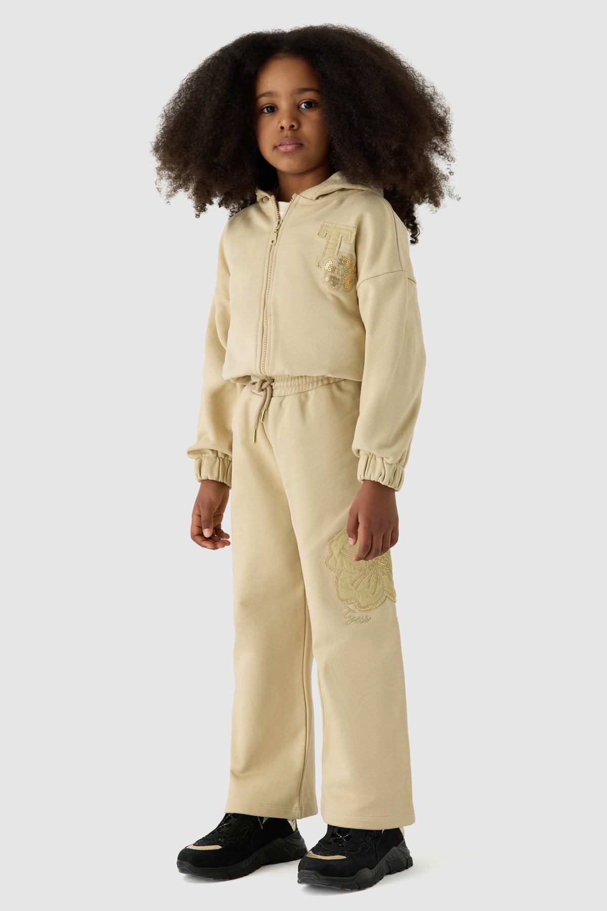 Girl Beige Tracksuit Bottom