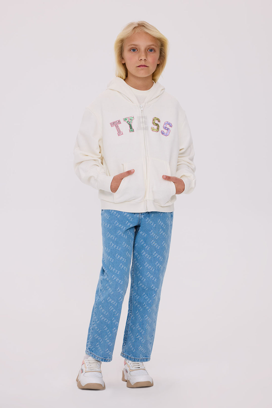 Girl Beige Tracksuit Top