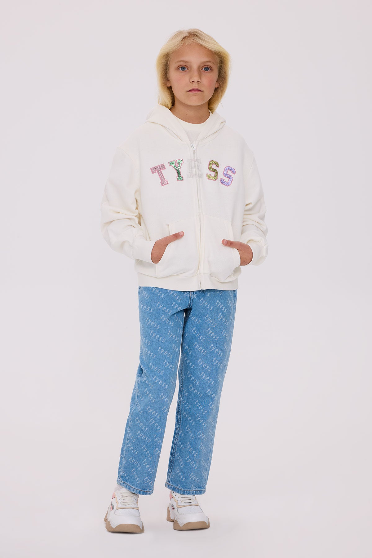 Girl Beige Tracksuit Top