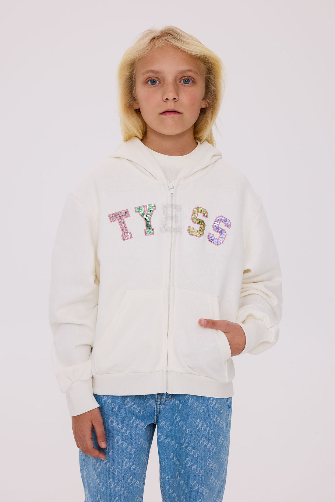 Girl Beige Tracksuit Top