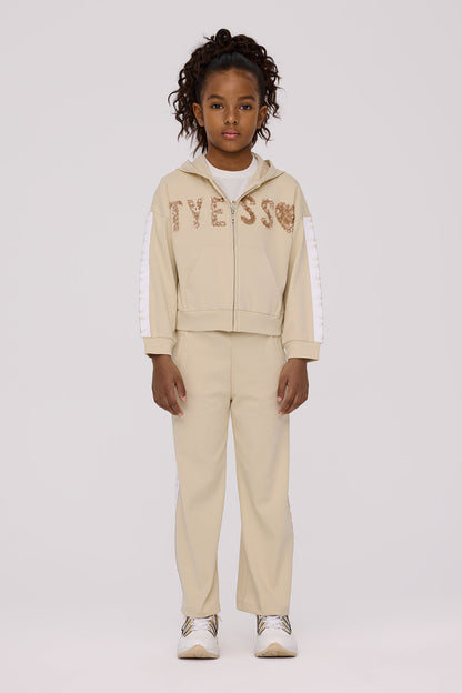 Girl Beige Tracksuit Top