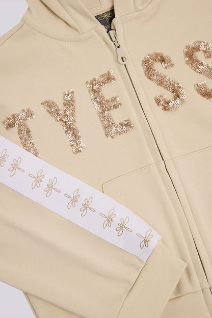 Girl Beige Tracksuit Top