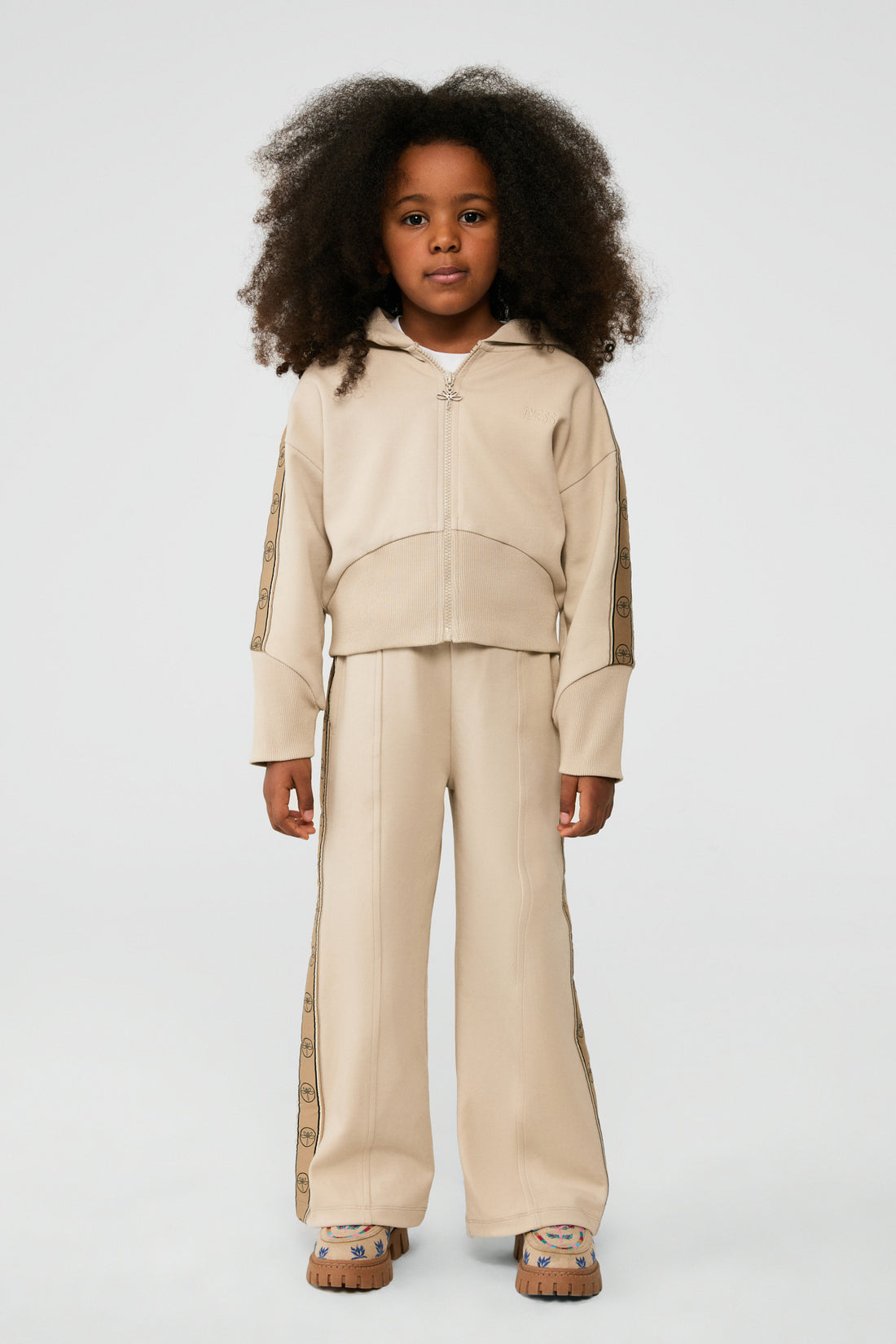 Girl Beige Tracksuit Top
