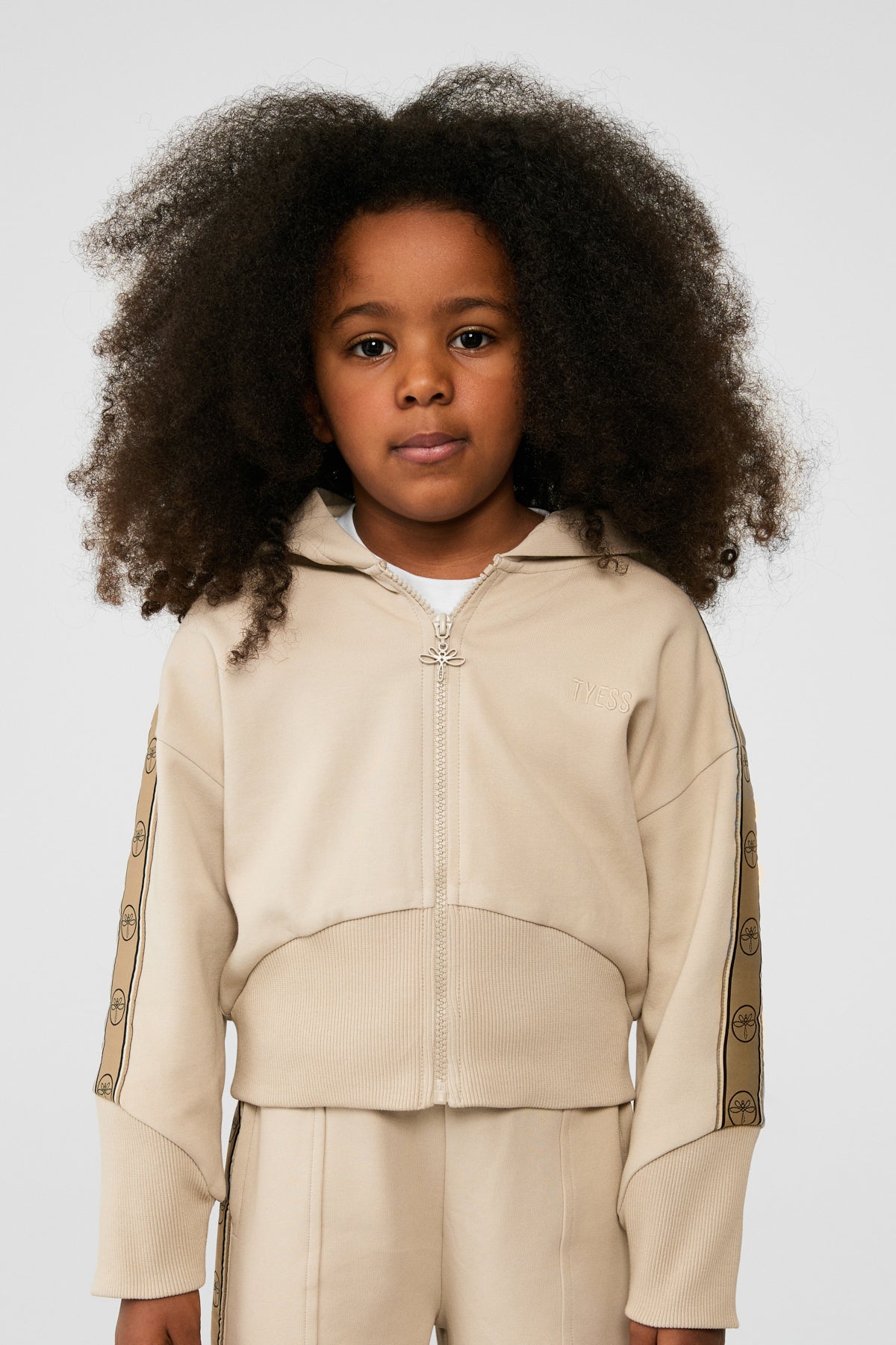 Girl Beige Tracksuit Top