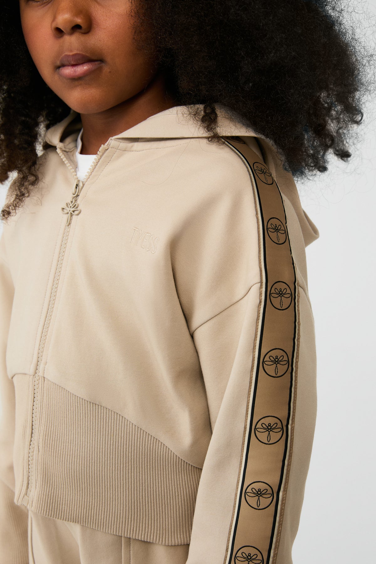 Girl Beige Tracksuit Top