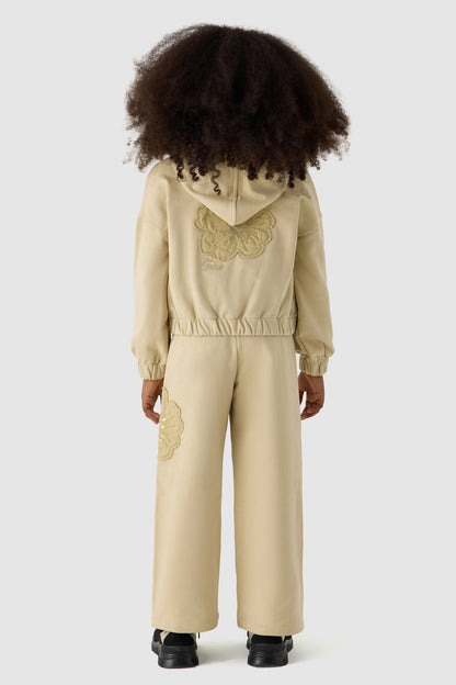 Girl Beige Tracksuit Top