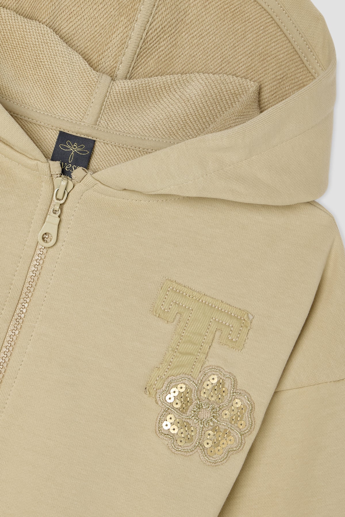 Girl Beige Tracksuit Top