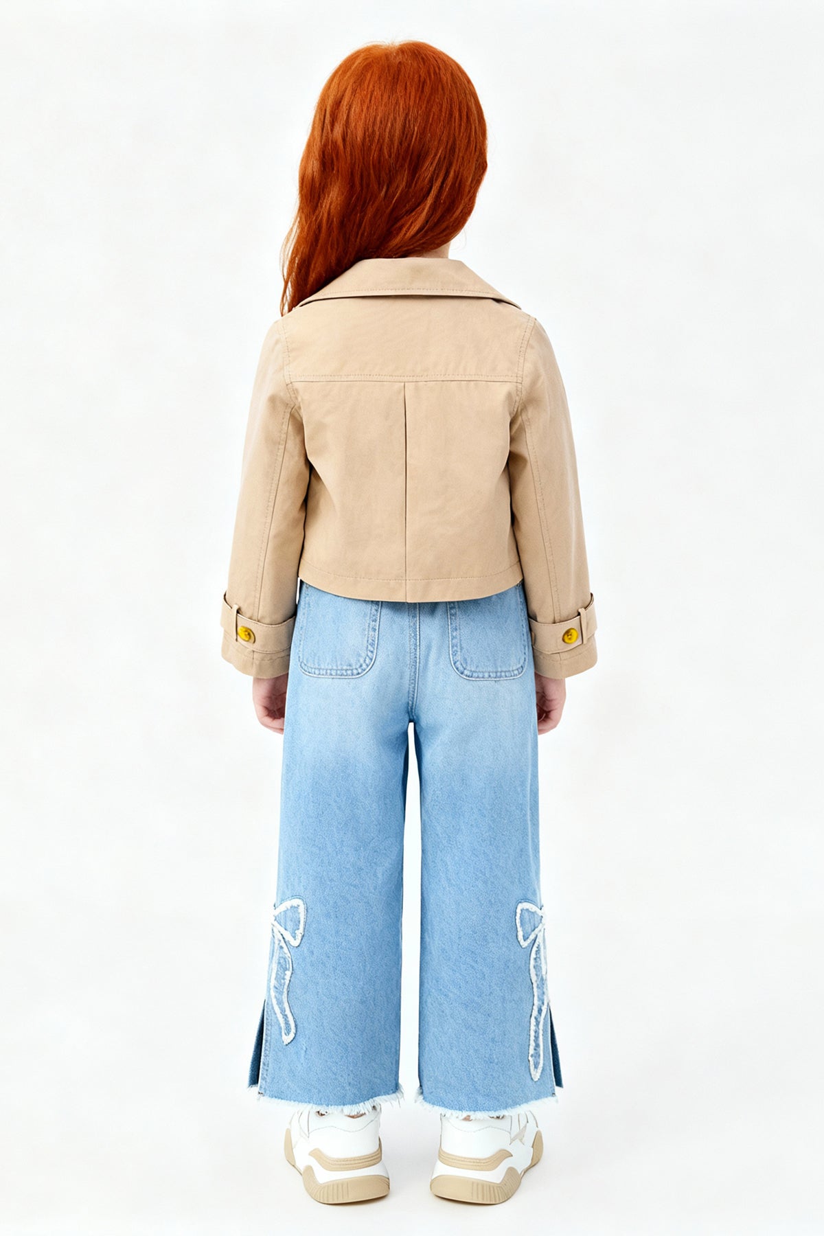 Girl Beige Trench
